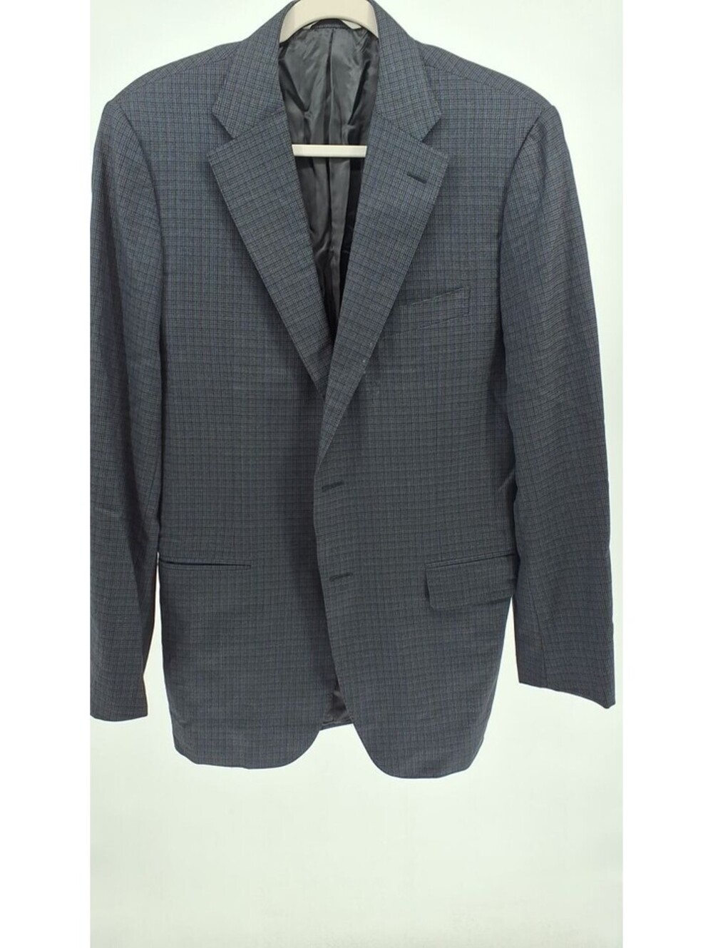Canali Blazer Jacket Men 34R Gray Plaid Wool Sportcoat Dapper Modern